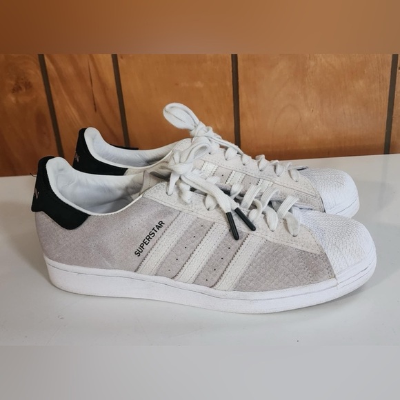 ADIDAS Superstar Snakeskin Chalk White Men's Sneaker Sz. 9 EUC - Picture 5 of 10